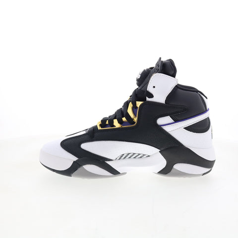 Reebok Shaq Attaq Mens White Leather Lace Up Athletic Basketball Shoes