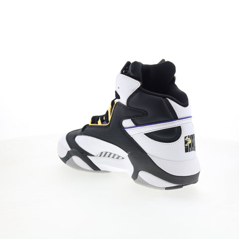 Reebok Shaq Attaq Mens White Leather Lace Up Athletic Basketball Shoes