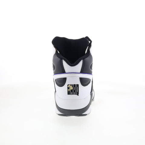 Reebok Shaq Attaq Mens White Leather Lace Up Athletic Basketball Shoes