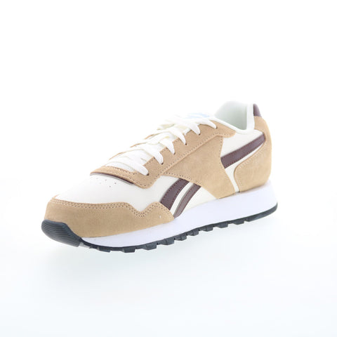 Reebok Glide Mens Beige Suede Lace Up Lifestyle Sneakers Shoes