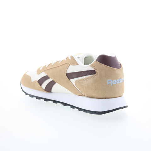 Reebok Glide Mens Beige Suede Lace Up Lifestyle Sneakers Shoes