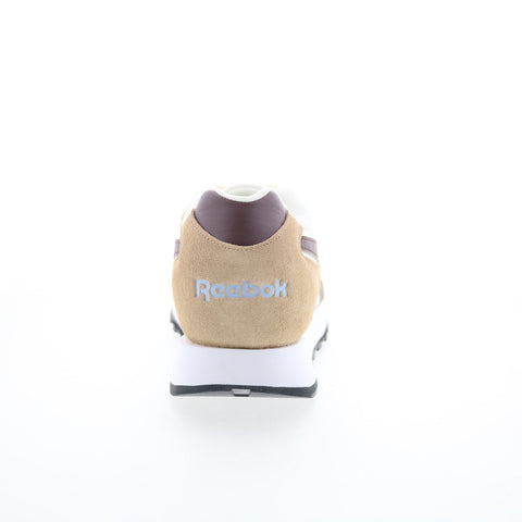 Reebok Glide Mens Beige Suede Lace Up Lifestyle Sneakers Shoes