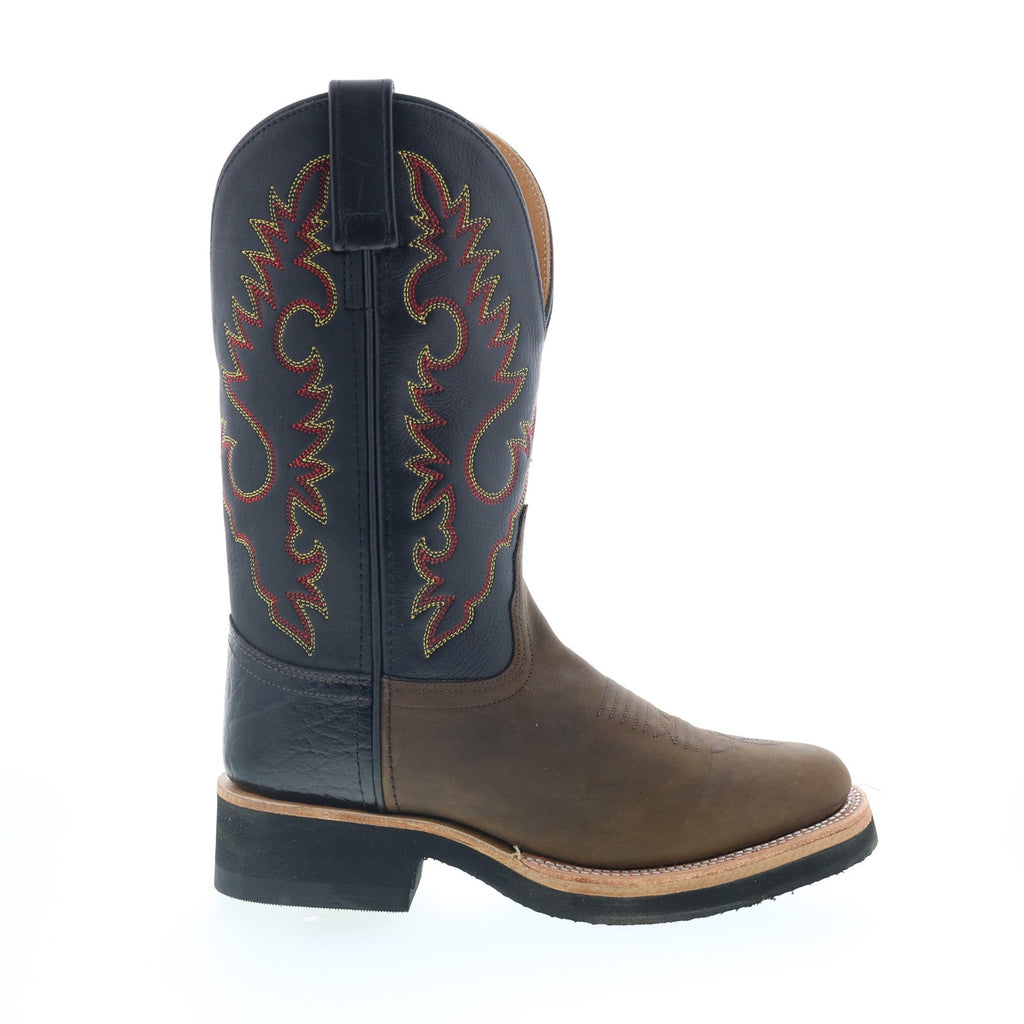 Jane Vintage Women's Cowboy Ankle Boots – Comfortable Low Heel PU Leather Slip-On