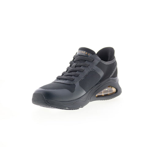 Skechers Tres Air Uno Easy Steppers Womens Black Lifestyle Sneakers Shoes