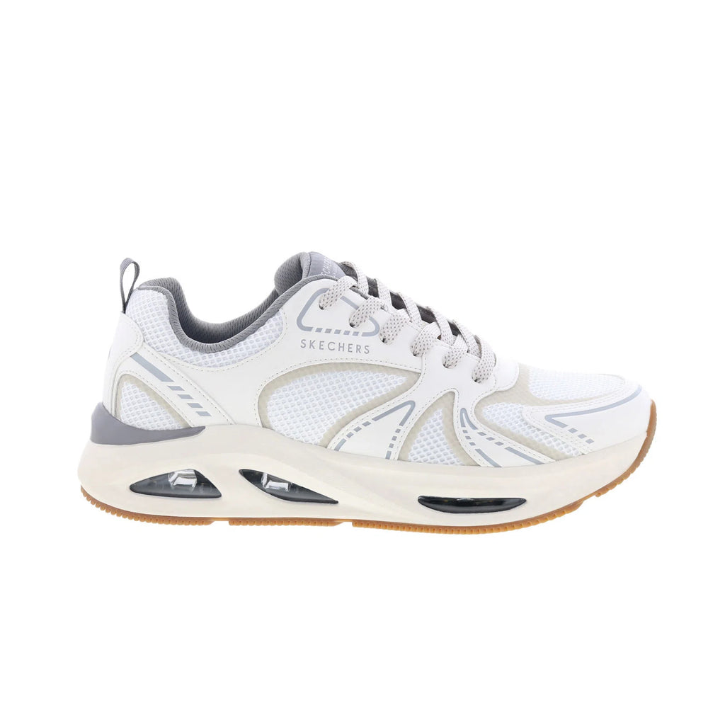 Skechers Uno Ego Aurair 183302-WNT Mens White Mesh Lifestyle Sneakers