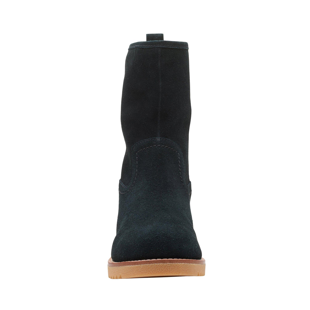 Clarks Eden Mid Hi 26161283 Womens Black Suede Casual Dress Boots