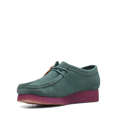 Clarks Wallabee 26168644 Womens Green Oxfords & Lace Ups Casual Shoes