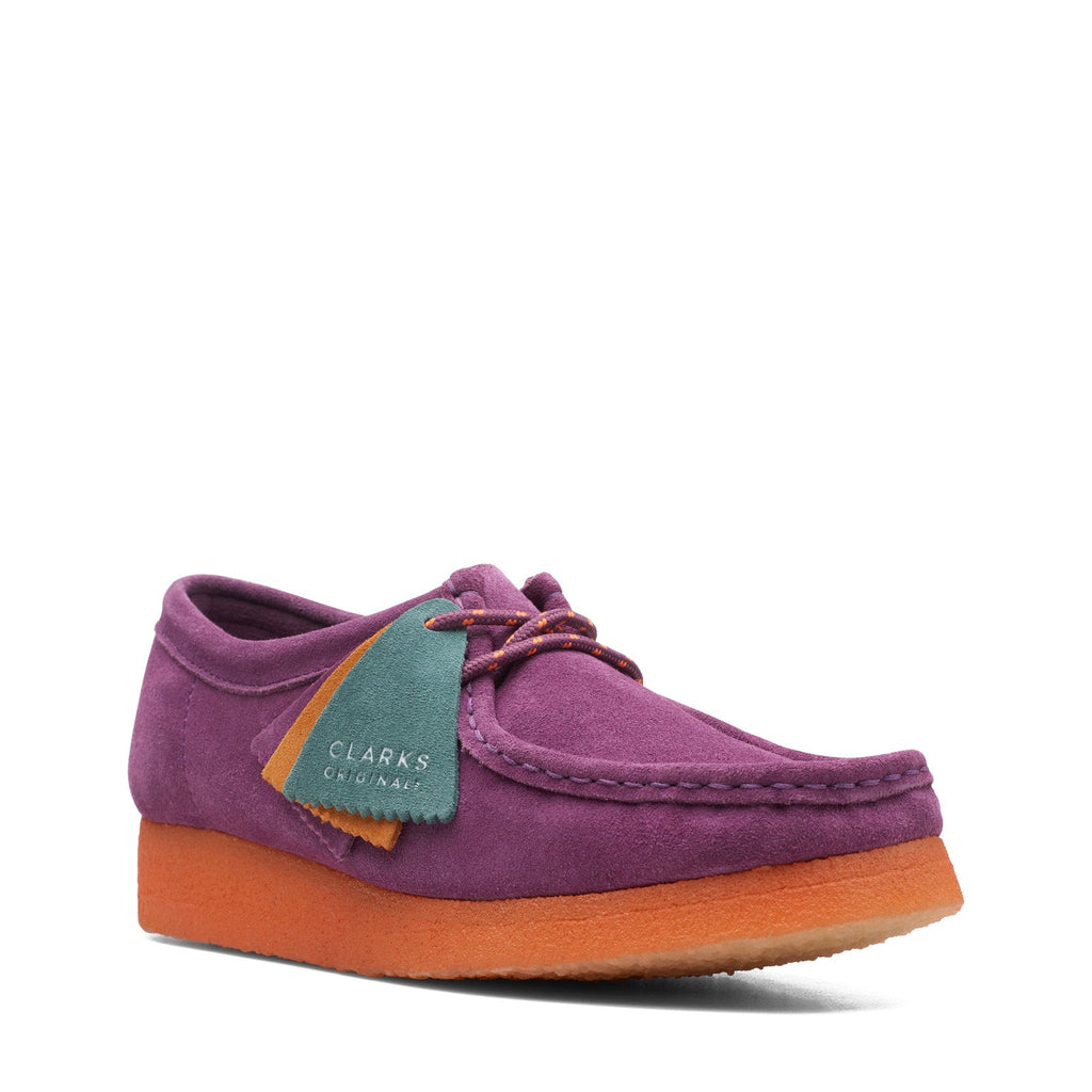 Clarks Wallabee 26168645 Womens Purple Oxfords & Lace Ups