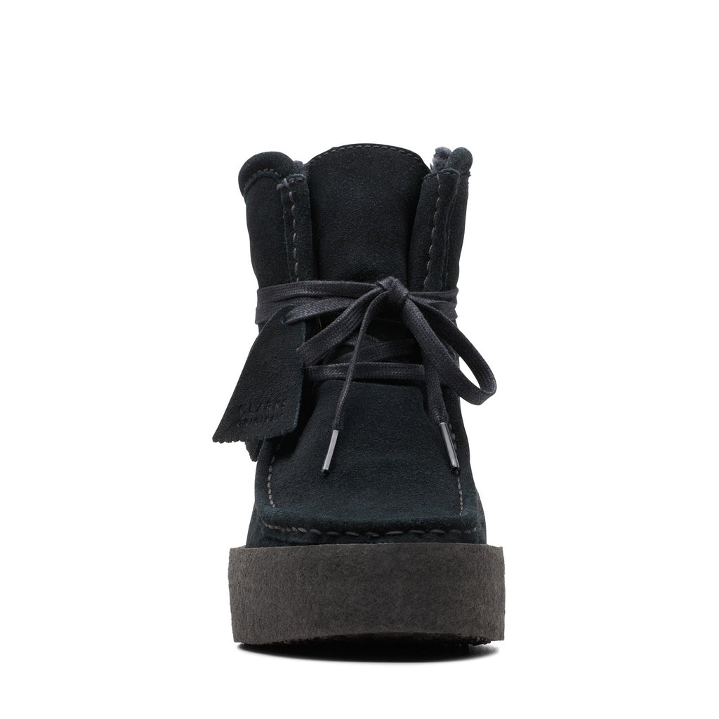 Clarks Wallabee Cup HI 26174014 Womens Black Leather Casual Dress Boot