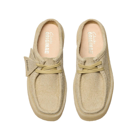 Clarks Wallabee Cup LO 26176568 Womens Gray Suede Mules Slippers Shoes