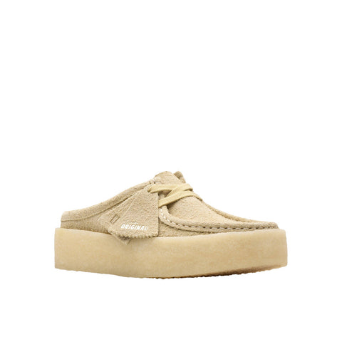 Clarks Wallabee Cup LO 26176568 Womens Gray Suede Mules Slippers Shoes