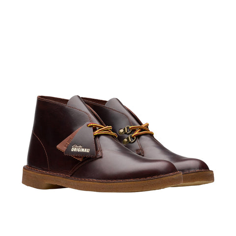 Clarks Desert Trek Hiker 26179171 Mens Burgundy Leather Chukkas Boots