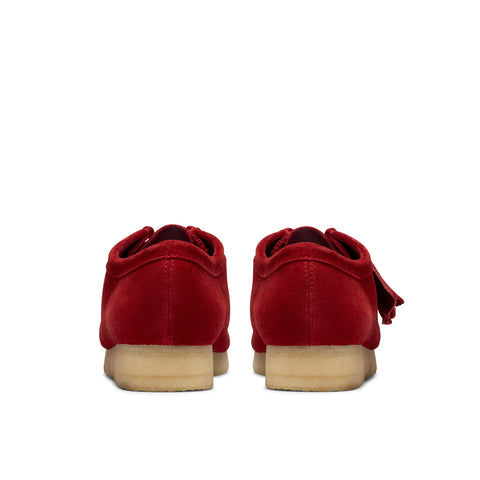 Clarks Wallabee 26182822 Mens Red Leather Oxfords & Lace Ups Casual Shoes