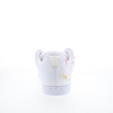 DC Court Graffik 300678-BWS Womens White Nubuck Skate Inspired Sneakers Shoes