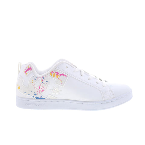 DC Court Graffik 300678-HMT Womens White Nubuck Skate Inspired Sneakers Shoes