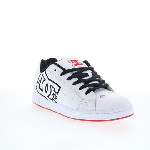 DC Net 302361-WTK Mens White Leather Skate Inspired Sneakers Shoes
