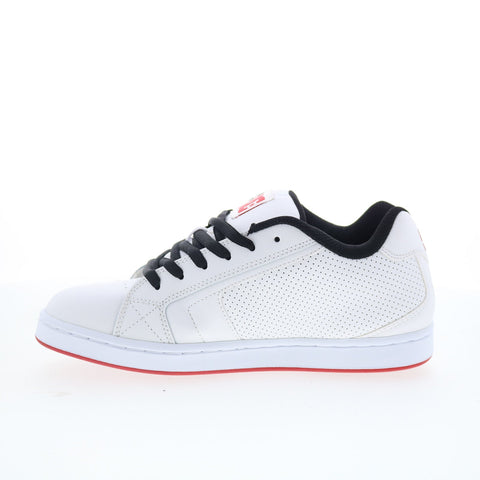 DC Net 302361-WTK Mens White Leather Skate Inspired Sneakers Shoes