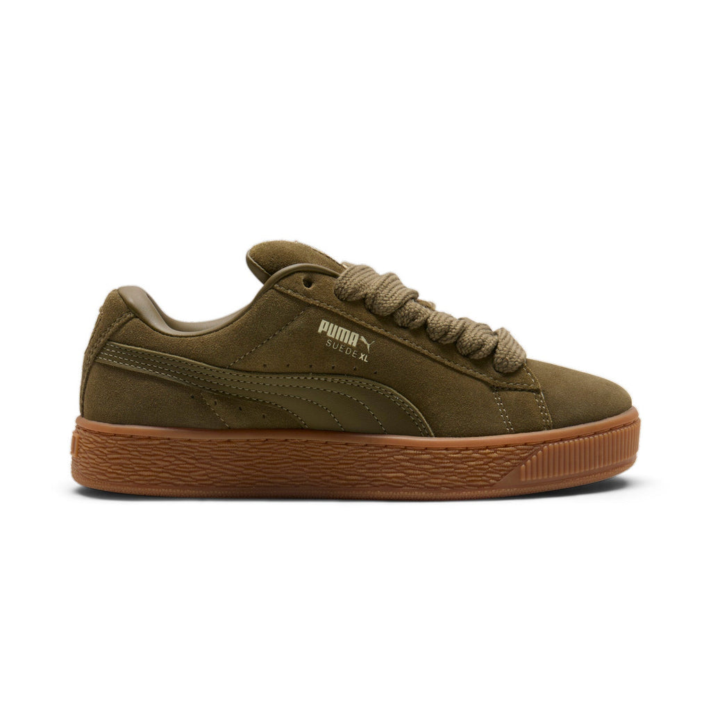Puma Suede XL 39764816 Womens Green Suede Lace Up Lifestyle