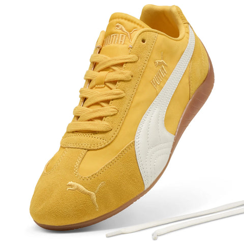 Puma Speedcat Nylon 40532303 Mens Yellow Suede Lifestyle Sneakers Shoes