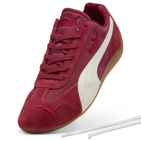 Puma Speedcat Nylon 40532304 Mens Red Suede Lifestyle Sneakers Shoes