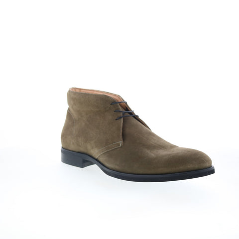 Zelli Italia Marco Italian Calfskin 46-592-OLV Mens Green Chukkas Boots