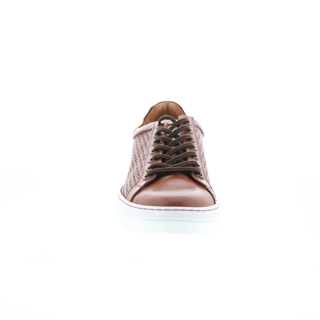 Baskets Homme Zelli Italia Vento - Cuir Veau Crocodile En Relief Marron - Neuf - Fabriqué En Italie