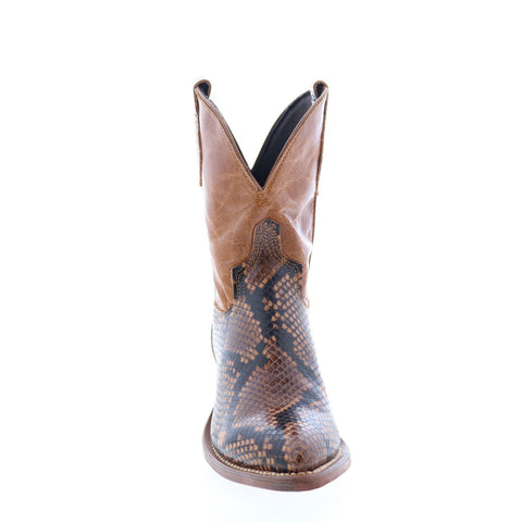 Abilene Boots 9296 Womens Brown Leather Slip On Western Boots