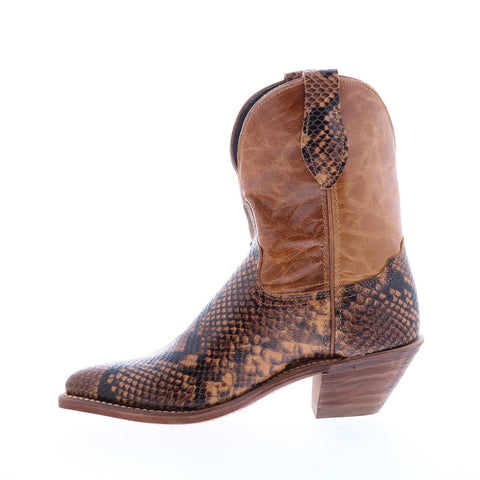 Abilene Boots 9296 Womens Brown Leather Slip On Western Boots
