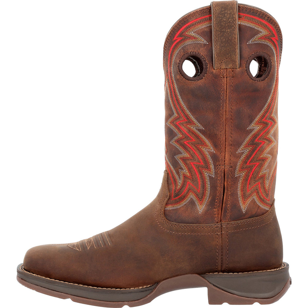 Durango Rebel Pro Men's 12" Western Boots - Full-Grain Leather With Comfort Footbed (Size 11.5, Belgian Brown/Denim Blue) - View #6