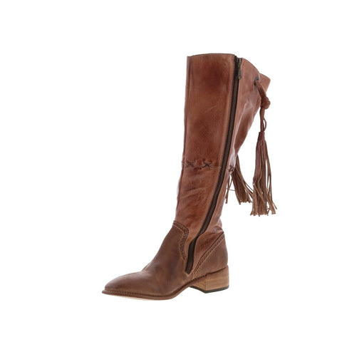 Bed Stu Betting F393167 Womens Brown Leather Zipper Knee High Boots