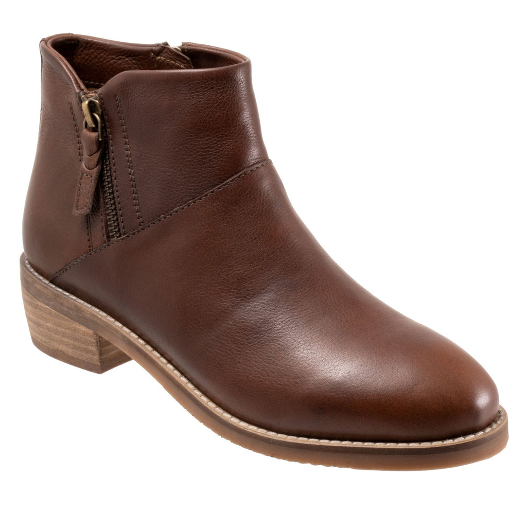 Softwalk Roselle S2256-200 Womens Brown Narrow Leather Ankle & Booties - Ruze Shoes
