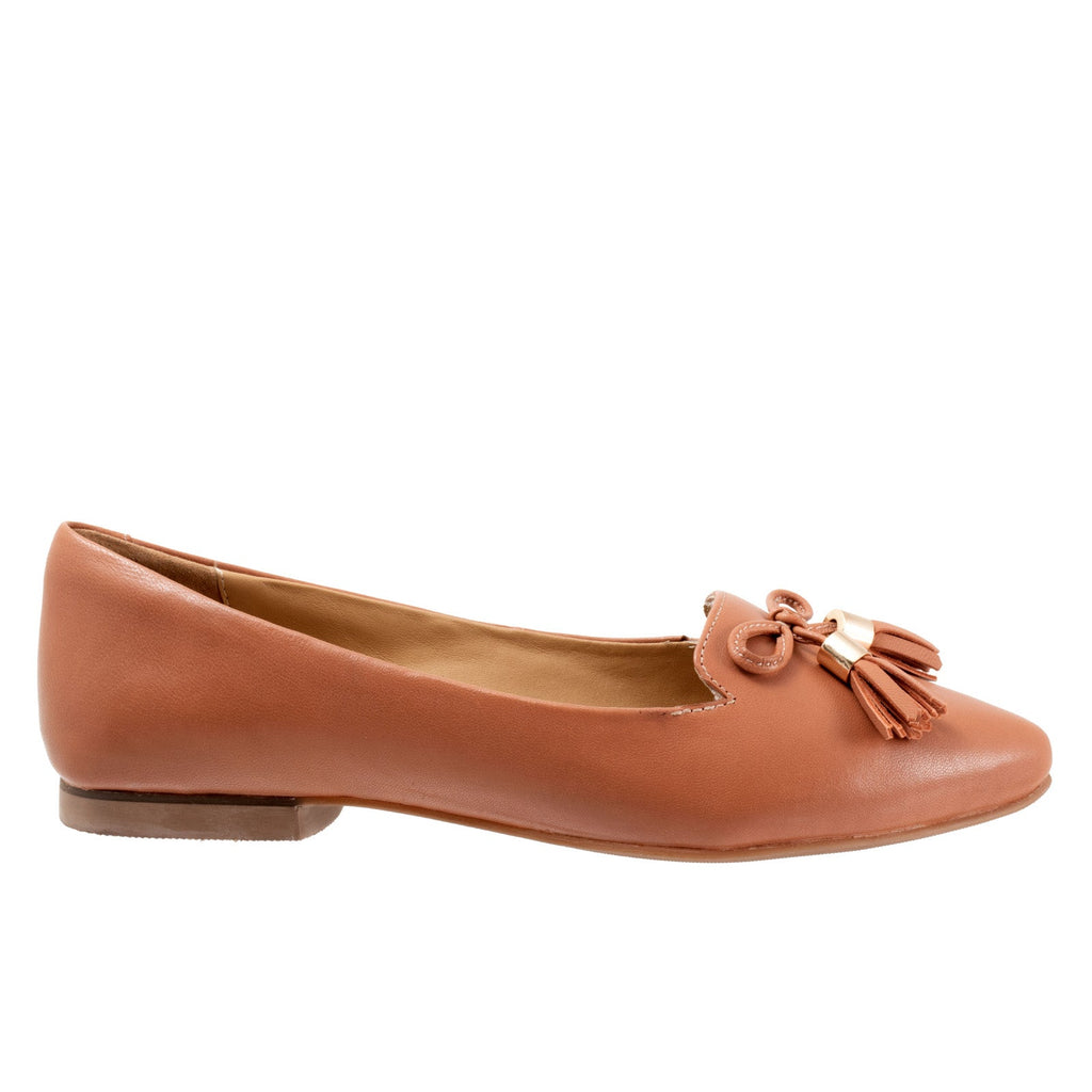 Trotters Hope T2162-715 Womens Brown Narrow Leather Loafer Flats