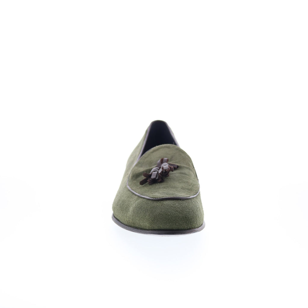 Di Bianco Vomero Tassel Loafers – Men’s 11.5 – Green Suede – Made in Italy Di Bianco Vomero Tassel Mens Green Suede Loafers & Slip Ons  main image 3