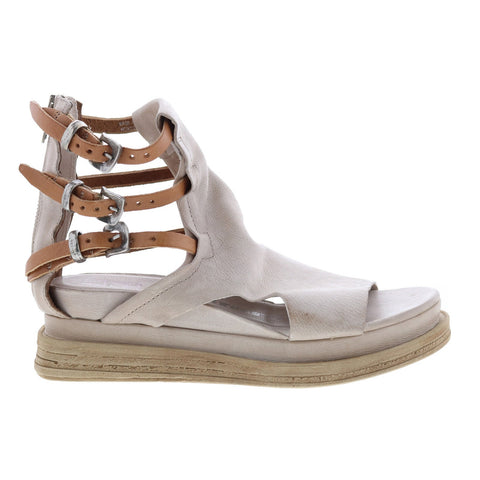 A.S. 98 Lowry A15005-102 Womens Beige Leather Platform Sandals Shoes