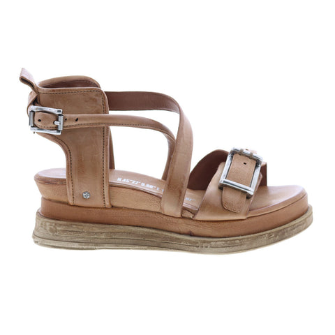 A.S. 98 Levy A15024-201 Womens Brown Leather Platform Sandals Shoes