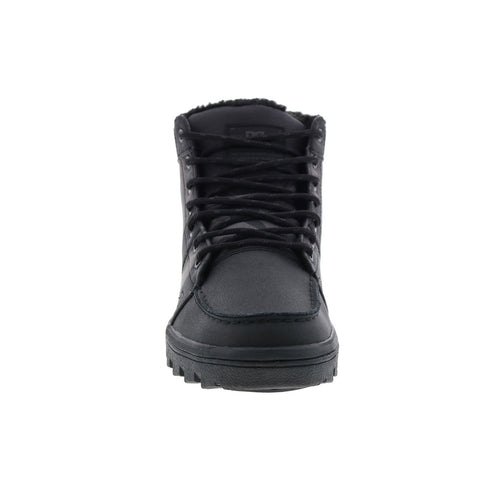 DC Woodland Boot ADYB700042-BP2 Mens Black Leather Lace Up Casual Dress Boots