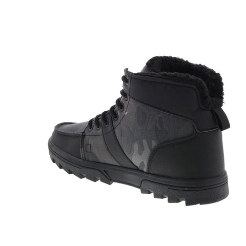 DC Woodland Boot ADYB700042-BP2 Mens Black Leather Lace Up Casual Dress Boots