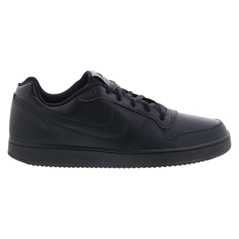 Nike Ebernon Low AQ1775-003 Mens Black Leather Lifestyle Sneakers Shoes