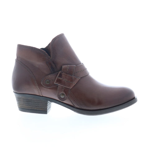 Miz Mooz Bennet Womens Brown Leather Zipper Ankle & Booties Boots