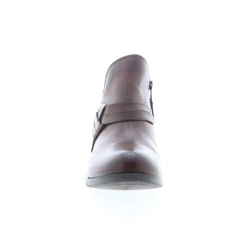 Miz Mooz Bennet Womens Brown Leather Zipper Ankle & Booties Boots