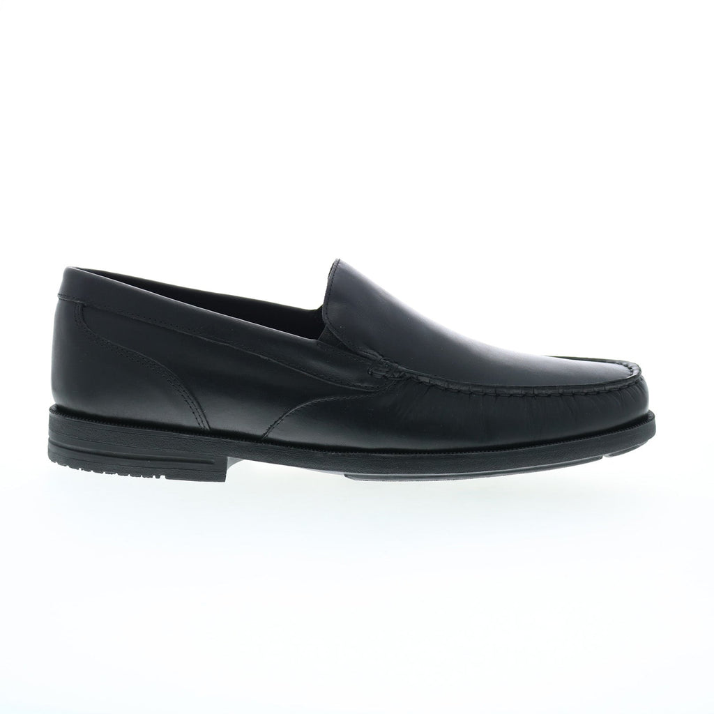 Rockport Preston Venetian Mens Black Wide Loafers Slip Ons
