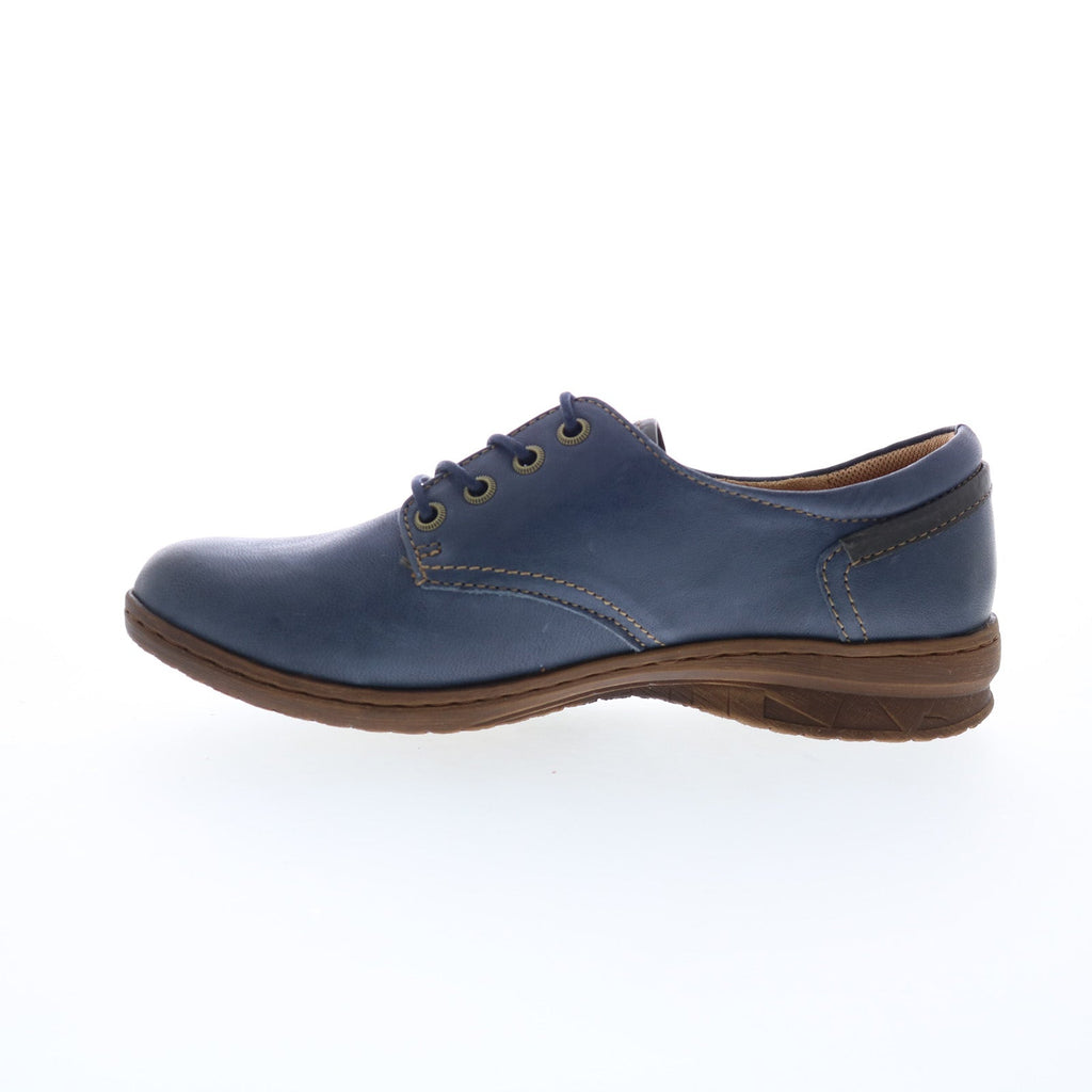 Comfortiva Fielding Womens Blue Wide Oxfords & Lace Ups Casual Shoes - Ruze Shoes