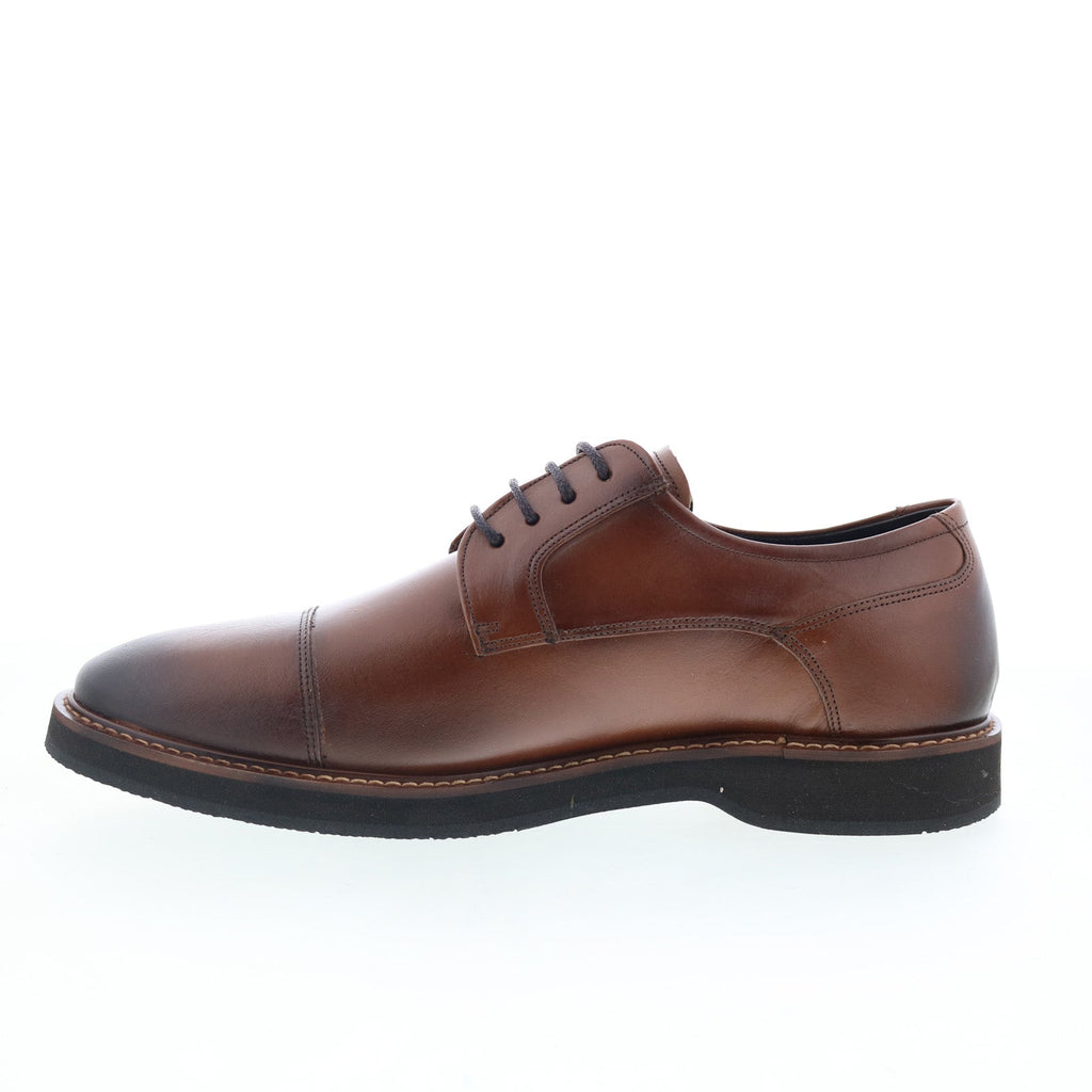 Studio Belvedere Shoes Mens Size 11D Brown Dalton Leather Derby Oxford Plain Toe Studio Belvedere Dalton Mens Brown Leather Oxfords & Lace  main image 3