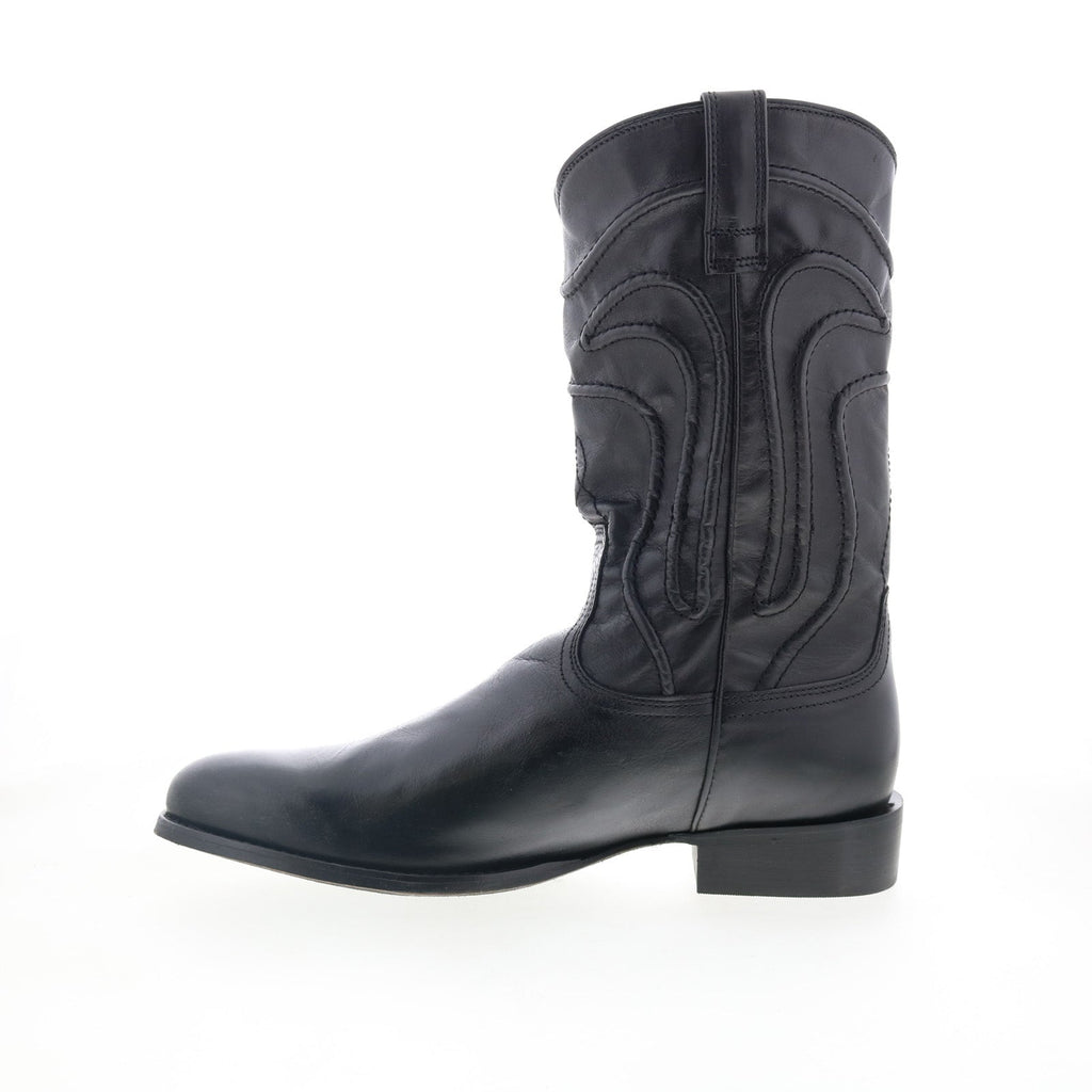 Bottes Western Homme Dingo Montana DI-316 – Cuir Noir, Enfiler
