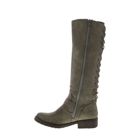 Eurosoft Selden ES0007360 Womens Gray Suede Zipper Knee High Boots