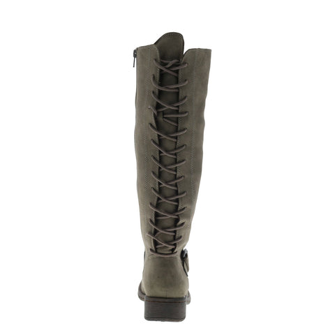 Eurosoft Selden ES0007360 Womens Gray Suede Zipper Knee High Boots