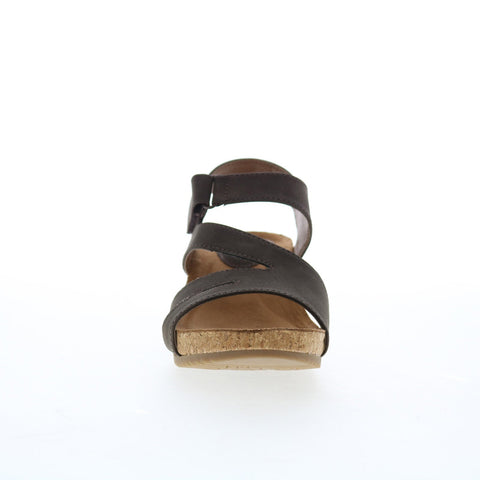 Eurosoft Elda ES0028300 Womens Brown Suede Strap Wedges Sandals Shoes