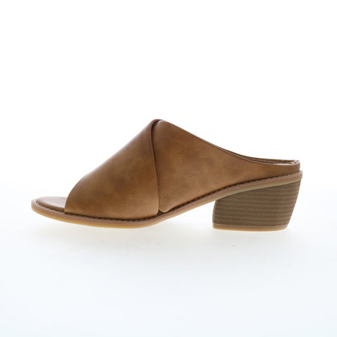 Eurosoft Cidney ES0035805 Womens Brown Suede Slip On Heeled Sandals Shoes