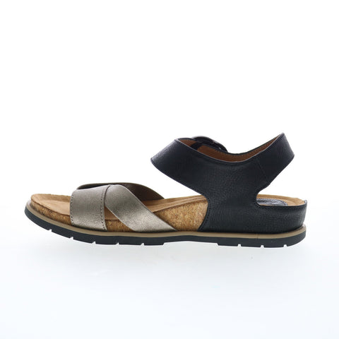 Eurosoft Galiana ES0036391 Womens Black Nubuck Strap Sandals Shoes