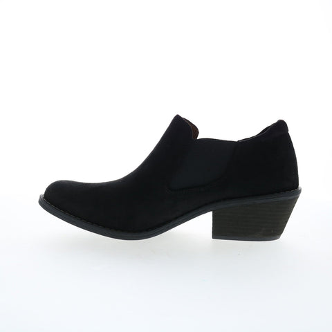 Eurosoft Aillie ES0036901 Womens Black Suede Slip On Ankle & Booties Boots